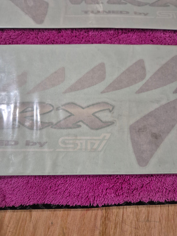 Genuine OEM WRX Sti Type R Rear Side Fender Decal Sticker Set White STi