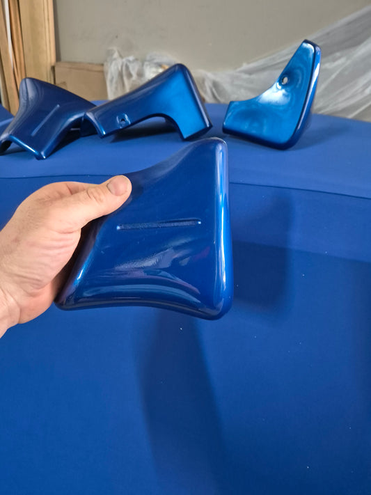 Genuine OEM Subaru AERO pods in 74F Sonic Blue Paint Colour