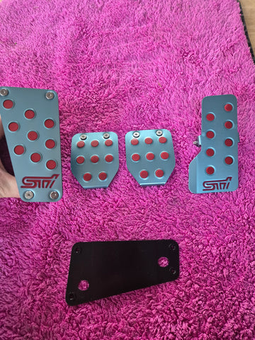 STI Pedal Pad Covers Set MT Blue Impreza GC8/GM8/GF8 ST3600055020