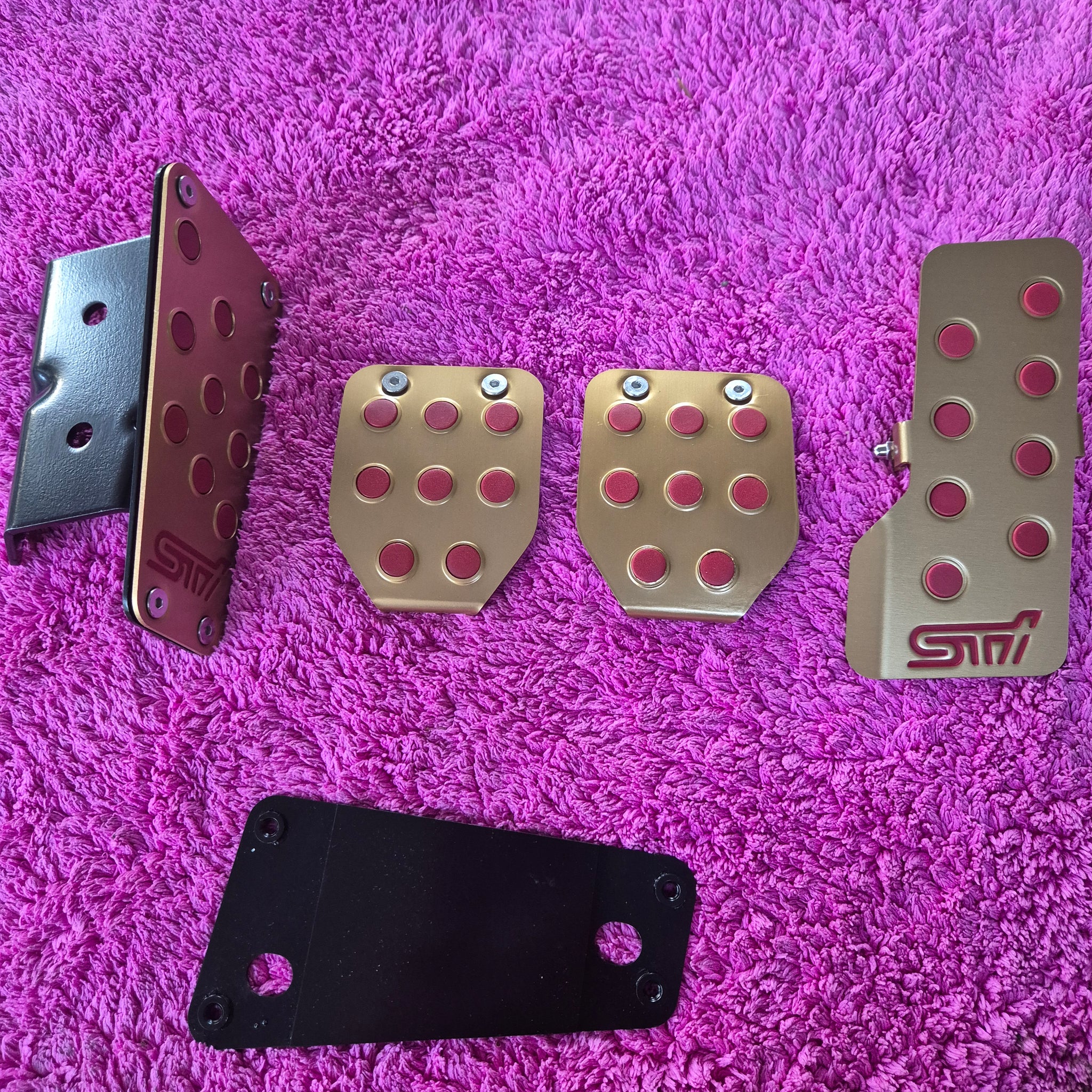STI Pedal Pad Covers Set MT Gold Impreza GC8/GM8/GF8 ST3600055020