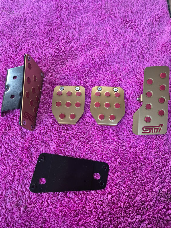 STI Pedal Pad Covers Set MT Gold Impreza GC8/GM8/GF8 ST3600055020