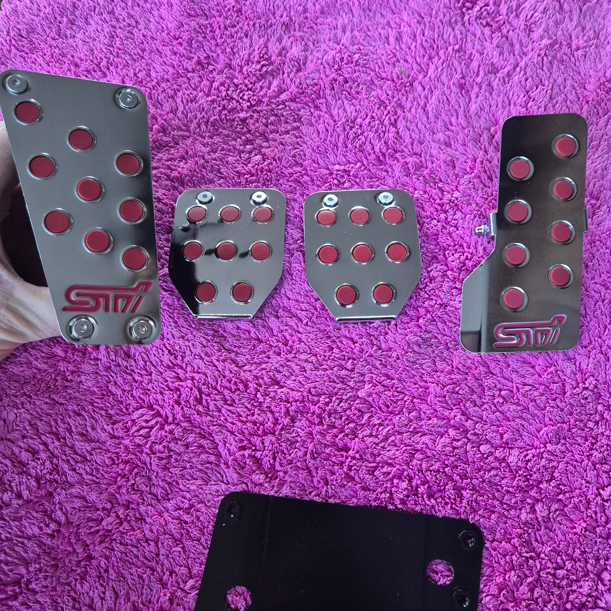 STI Pedal Pad Covers Set MT Silver Impreza GC8/GM8/GF8 ST3600055020