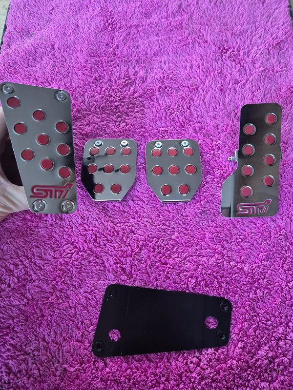 STI Pedal Pad Covers Set MT Silver Impreza GC8/GM8/GF8 ST3600055020